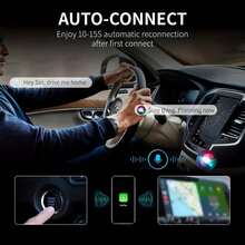 محول CarPlay لاسلكي، يحول CarPlay/Android Auto السلكي إلى لاسلكي، مع كابل تمديد USB، تحكم مستقر بدون تأخير، لا يتطلب بطارية - Q1U - مشاهدة 7