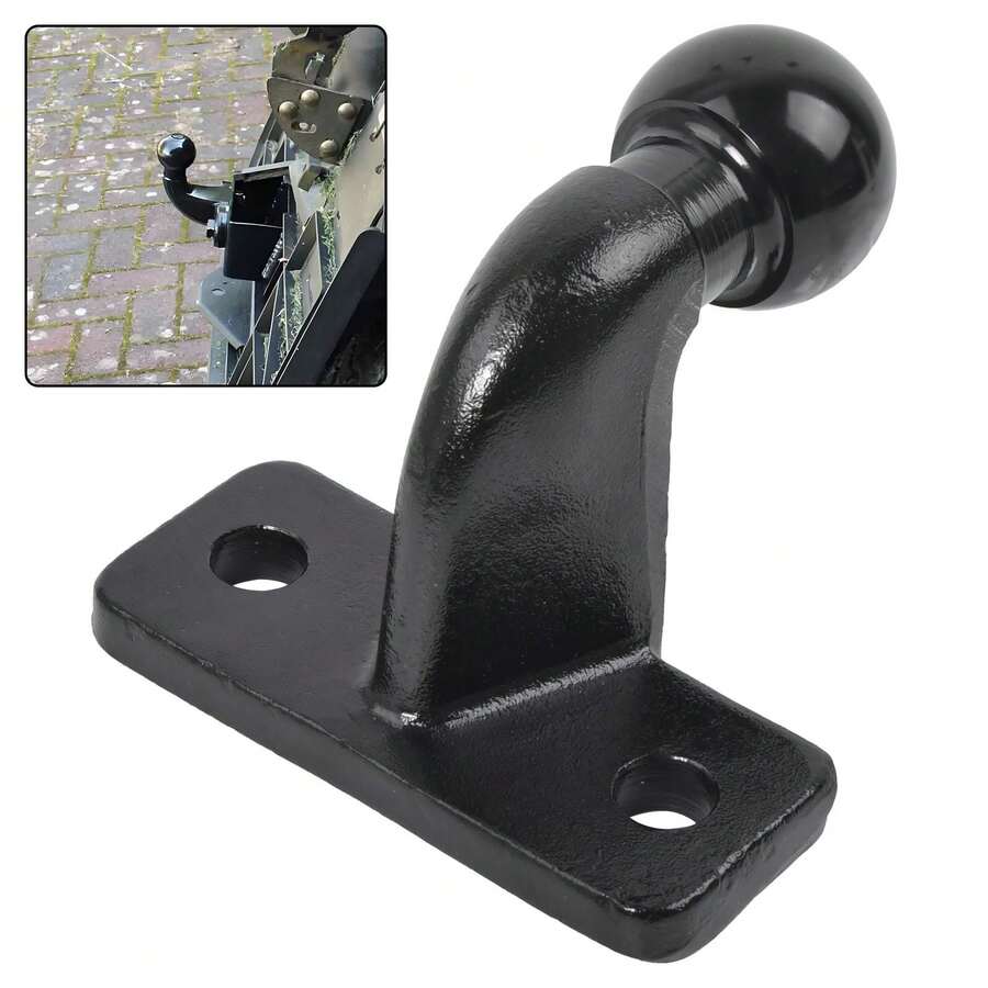 50mm Tow Ball For Standard Tow Bar Hitch High Reach Trailer - Black - View 1