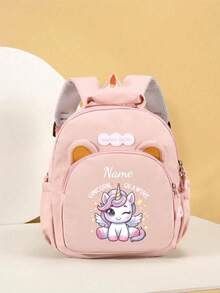 Ransel Mini Nilon yang Dapat Disesuaikan dengan Motif Unicorn Kartun, Tali Bahu yang Dapat Diatur, Penutup Resleting, Hadiah Ulang Tahun - MultiWarna - View 14