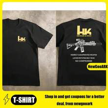 Nuova Collezione di T-Shirt 2026: T-Shirt da Uomo con Grafica H&K HK416, 100% Cotone, Assorbente del Sudore, Traspirante, Alta Qualità, Maglietta Casual per Movimenti Facili - Bianco - Visualizzare 2