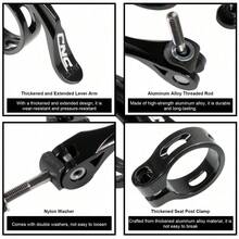 Fashion CNC Seatpost Clamp, Suitable For Mountain Bike/Road Bike, Ultra-Light Aluminum Alloy, 31.8mm/34.9mm, Anti-Slip Design Bicycle Accessory - Multicolor - View 6