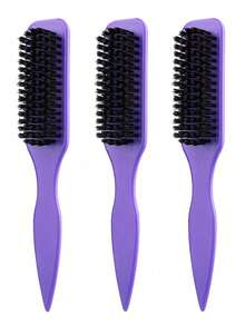 Sharp Tailed Beard Brush,Men's Vintage Oil Head Styling Brush,Slick Back For Sleek Ponytail Bun & Smoothing Baby Hairs,Edge Control,Sectioning,Parting - Multicolor - View 18