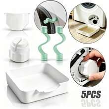 5pcs Washing Machine Cleaning & Maintenance Tool Set, Includes Front-Load Door Stopper, Drain Pan & Filter Removal Tools - Accessories - View 1