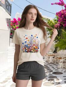 Women T-Shirts - P-beige - View 2