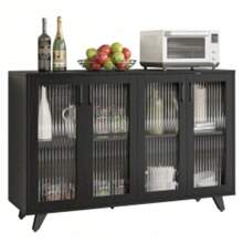 Kitchen Buffet Server Table Accent Sideboard Cupboard Server Buffet Console Table With Doors Cabinet 49inch, Black White - SDBD02WHBG020002 - View 6