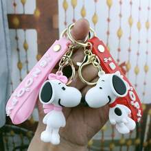 1pc Space Snoopy Keychain Bag Pendant, Girls Mood Style Couple Design, Perfect Small Gift For Fans, Family And Friends - Multicolor - View 2