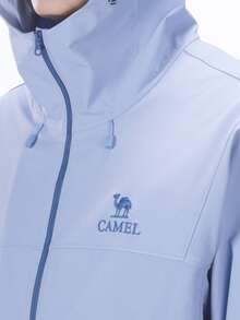 CAMEL CROWN 男士戶外軟殼外套 時尚舒適 防潑水 耐磨輕量 徒步登山夾克 春夏款 - 晴朗藍 - 查看 2