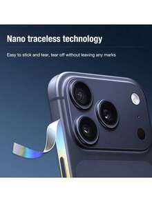 Iridescent Chameleon Phone Frame Stickers, Color-Changing Holographic Edge Protector Film, Scratch-Resistant No-Residue Side Sticker, Compatible With IPhone 17 Pro Max, 16 Pro Max, 16 Plus, 15 Pro Max, 14, 13 Pro Max - Multicolor - View 2