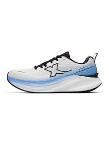 XTEP Men's Running Shoes Shadow Engine 5.0 New Gradient Breathable Fitness Training Running Shoes 974319110058 - Sail White/Cornflower Blue/Black - View 6