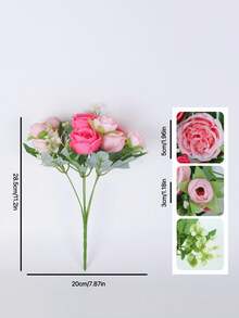 Artificial Dual-Color Peony Bouquet, Home Decor, Wedding Arrangement, Exquisite Fake Flowers, High-End Floral Hand Bouquet - Multicolor - View 3