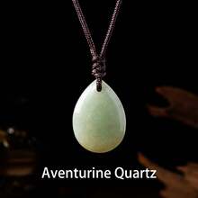 1pc Teardrop Natural Chakra Crystal Pendant Necklace, Healing Amethyst Rose Quartz Energy Amulet Jewelry, Spiritual Meditation Protection - Water Drop Pendant - View 18