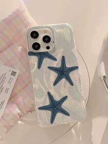WeiMi 1件綠色海星圖案亮面防水防摔防滑軟手機殼保護套，適用於Apple 16/16PRO/16PRO MAX/16PLUS - 彩色 - 查看 5