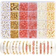 720pcs Asymmetrical Stone Perforated Beads, DIY Jewelry Accessories Material Kit, Handmade Necklace Bracelet Jewelry Series - Multicolor - View 16