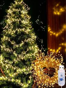 Luces de Hada LED para Navidad de Interior, Luces LED Festivas, 8 Modos Intermitentes, Con Control Remoto, Control Remoto Inteligente, Regulables, 8 Modos, 50/100/200 Luces de Hada LED, Adecuadas para Boda, Fiesta, Decoración de Dormitorio - Multicolor - Ver 6