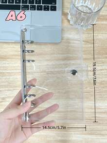 1pc A6 Single Ring Transparent Loose Leaf Notebook, Transparent Soft Cover Planner, Sticker Storage Book, A6 Loose Leaf Binder, DIY Sticker Book, IDOLME, PP Material High Transparency Inner Pages, Planner Lining Paper, Sticker Book Refill, Sticker Storage, Notebook, Time Planning Book, Savings Book And Other Storage Supplies, New Semester Supplies, Back To School Season - Binder - View 2