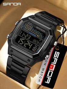 SANDA 6196 Sport Electronic Watch For Men Multifunction Alarm Clock Chrono Waterproof LED Digital Wristwatches Men Reloies - One Size Fits All - View 13