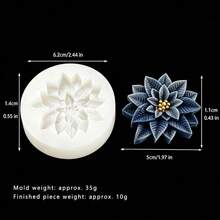 Silicone Mold Christmas Holly Flower Car Aromatherapy Candle Mold - H643-2 Mold - View 6