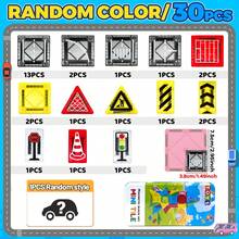 50/30pcs Kids Magnetic Building Blocks City Road Track Car Set, Multi-Functional Magnetic Assembly Toy With Mini Cars, Suitable For 3-14 Years Old Children Birthday/Holiday Gift (Random Color) - Multicolor - View 13