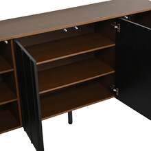 Kitchen Buffet With 4 Drawers From Particle Board Walnut - Walnut - View 6