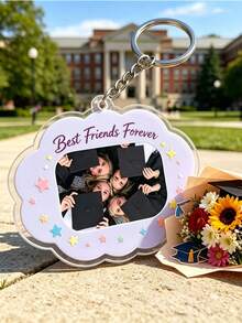 Llavero de foto de graduación personalizado, regalo para mejor amigo - Multicolor - Ver 3