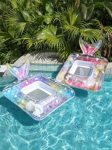 Inflatable Butterfly Sequin Lounge Chair Pool Float Water Hammock Raft Summer Swimming Pool Bed Float Lounger - A - View 1