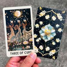 1 Set 78 Tarot Cards With Guide Manual, Complete Oracle Card Deck Suitable For Self-Exploration And Divination, Elegant Ethereal Artistic Tarot Set Suitable For Beginners And Collectors, Gift For Teens And Adults 14+ (Card Colors May Vary Slightly) - Multicolor - View 3