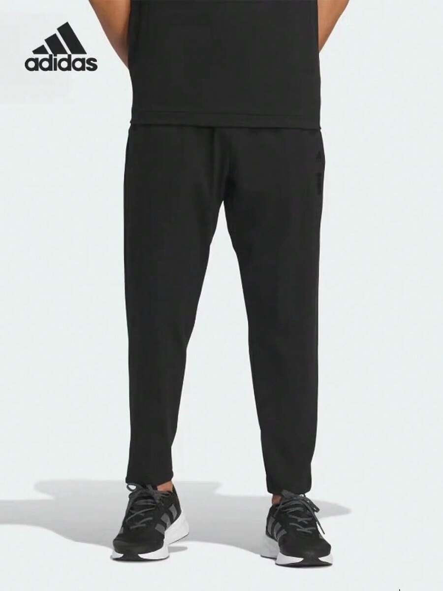 Adidas Wuji Series Men's Simple Sports Casual Cropped Trousers - Black - View 1