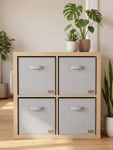 Gray Striped Lid Organizer And Storage Box 30x30x30 - Grey - View 9