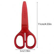 1pc Safety Cover Small Scissors Straight Blade Beauty Scissors Eyebrow Trimming Makeup Scissors Office Study Craft Scissors Random Color - Single Piece - View 3