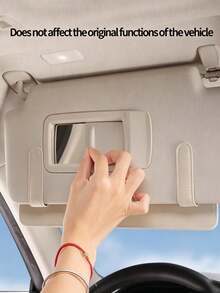 Car Sun Visor Extender, Elastic Clip Installation Car Sun Visor Extension Board, Sun Visor Extender Accessory, Extended Car Sun Visor Cover, Anti-Glare Driving, Blocks UV Rays, With Adjustable Clips, Faux Leather Texture Design, Suitable For Various Car Models, An Interior Car Accessory, Universal Fit For All Car Models, A Great Gift For Friends With Cars - Multicolor - View 8