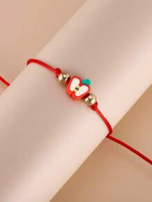 Soft Clay Apple Hand-Woven Bracelet, A Gift For Back-To-School Season, Graduation Season, And Teacher's Day, A Present For Teachers - Multicolor - View 3