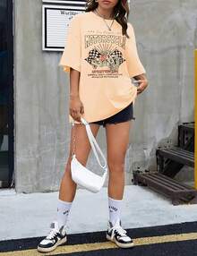 Women T-Shirts - 杏色 - 查看 9