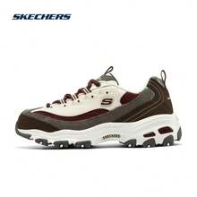 Skechers 斯凱奇 D'LITES系列復古拼接老爹鞋熊貓鞋運動休閒鞋 - 米棕酒紅 - 查看 7