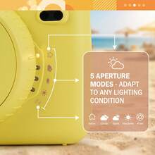 Popoto Instant Camera Set, Includes Selfie Mirror And Camera Storage Bucket Bag, Compact And Portable Essential For Travel, Auto Exposure Built-In Flash, Center-Axis Viewfinder For Offset-Free Photos, Capture Beach Sunset, Summer Party, Graduation Prom Unforgettable Moments (Battery Not Included) - View 5