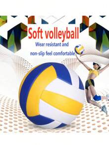 New Style Available - Official Size 5 Training Volleyball - PVC Material - Comfortable Touch And Durable - Suitable For Beginners Or Sports Enthusiasts - Best Sports Gift - Multicolor - View 1