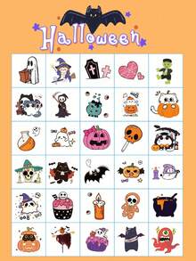 30 Pcs Halloween Waterproof Tattoo Stickers | Cute Cartoon Patterns Funny Little Ghosts And Pumpkin Designs, Arm Back Body Temporary Stickers, Party And Party Must-Have Holiday Gifts Good Choice - Multicolor - View 7