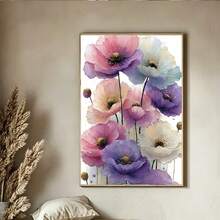 1pc 5D DIY Full Drill Frameless Large Size Diamond Painting Dreamy Colorful Flowers, Suitable For Beginners And Crafts - View 6
