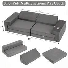 Kids Sofas - Grey - View 6