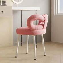 Vanity Stool, Butterfly Back Vanity Chair, Charming Makeup Chair For Women, Modern Small Computer Chair, Soft And Breathable, Suitable For Various Home Settings - Pink - View 4
