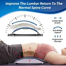 1pc Yoga Stretching Board, Lumbar Relief Device, Magnetic Waist Massage Back Arch Board, Fitness Back Opening Aid, For Relieving Lower Back And Waist Pain, Suitable For Office And Multiple Scenarios - Multicolor - View 9