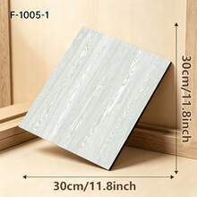Ins Style Minimalist Square Wood Grain Self-Adhesive Floor Stickers, Seamlessly Patchable For Neat High-End Texture, Matte Non-Reflective Wood Grain, Perfect For Clothing Stores, Homestays, Studios As Photo Backgrounds With Full Atmosphere, Low-Cost Way To Create Popular Original Wood Check-In Wall - 24 Pieces - View 7
