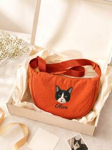 Personalized Pet Portrait Crossbody Bag, Customized Crossbody Bag, Shoulder Bag, Adjustable Strap Shoulder Bag, Suitable For Daily Commute And Dog Walking, Travel, Shopping, Weekend Outings, Back To School Season, Suitable For Dog Lovers/Pet Owners, Unique Gift For Dog Lovers Back To School Season, Teacher's Day Gift, Back To School Gift - Multicolor - View 7