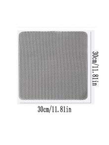 1 pieza Alfombra de arena para gatos de doble capa de EVA, antideslizante, fácil de limpiar, resistente a arañazos, lavable, cómoda, evita que se disperse y salpique la arena - Gris - Ver 17