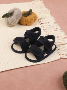 1 Pair Unisex Mesh Design Breathable Flat Cute Sandals, Versatile For Summer - Royal Blue - View 1