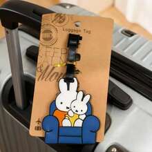 1pc New Miffy Luggage Tag, High Color Value Cartoon Doll Creative Cute Unisex Suitcase Carry-On Checked Baggage Anti-Loss Pendant - Multicolor - View 4