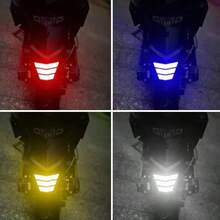 Motorcycle Stickers Reflective Warning Trapezoidal Arrow Tail Fender Warning Night Driving Safety Mark Sticker Motorcycle Decal - A - View 2