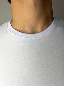 Men Plus Size T-Shirts - 白色 - View 2