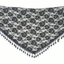 1pc New 2026 Lace Bandana Triangle Scarf Korean Style Etsy Hollow Silk Scarf Triangle Scarf For Women - Multicolor - View 3