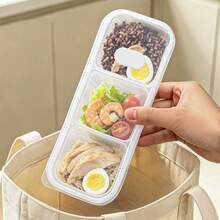 5pcs Airtight Food Storage Box, Meal Prep Containers - Multi-Compartment Reusable Lunch Box For Fridge, Home, Kitchen, School, Work And Travel. Food Container, Snack Container, Adult Portion Control Lunch Box, Lunch Bento Box, Fruit Serving Tray. - Transparent - View 8