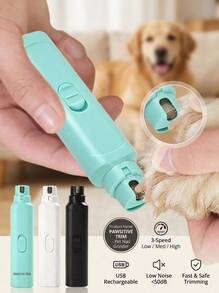 PETSIN 1个大功率电动宠物指甲磨，适用于各种体型的猫狗，电动宠物指甲磨，超静音，舒适且对爪子友好，适用于猫、狗和小动物的美容和指甲护理，不含电池 - 彩色 - 查看 3
